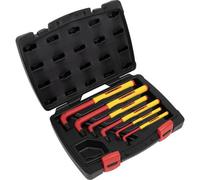 6 Piece Extra-Long Electricians Hex Key Set - Vde Approved - 2.5mm To 8mm Size