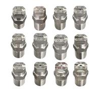 6-piece Fan-Shaped Nozzle 25°/40°/50°/65°/80°/95°/110° External Thread Stainless Steel high-Pressure Cleaning Nozzle Aperture 0.66-3.6mm 1/8 1.8mm(0.071in) 110°