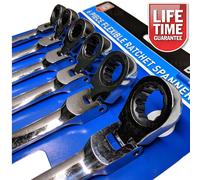 Blue Spot Tools 04312 6 PCE Flexiable Metric Ratchet Spanner Set (8-17MM)