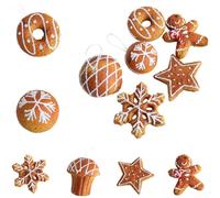 6 Piece Foam Christmas Tree Ornaments with Snowflake, Cookie Man, Star, Ball, and Lollipop Designs for Festive Holiday Decorating and DIY Art Projects (6pcs)
