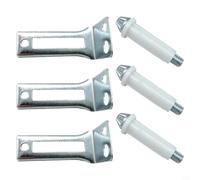 6-Piece Folding Door Repair Kit for Doors 1-1.3/8 Inch - Nylon Metal Hinge Replacement Kit Quiet Sliding Cabinet Door Hardware White Silver