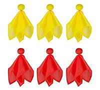 6-Piece Football Ref Flags - Penalty & Challenge Flags for Party Accessory (Yellow, Red)