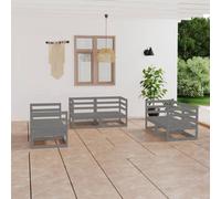 vidaXL 6 Piece Garden Lounge Set Solid Pinewood
