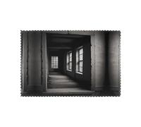 6-Piece Glimpses Patterned Placemats Set, 12x18 Inch Non-Slip Mats, Suitable for Home, Kitchen, Party, and Gatherings