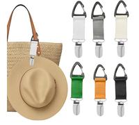 6 Piece Hat Clip for Travel in the Bag, Hat Spacer, Beach Holiday/Cruise Essentials Hat Holder, Strong Grip Space-Saving Hat Clips, Travel Accessory for Women/Family