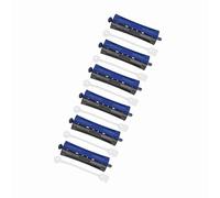 6-Piece Heat-Activated Curler Set - Soft-Grip Perm Rods with Elastic Bands 3 Size Options for Fine to Medium Hair Salon-Quality Home Styling