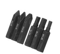 6-Piece Hex Shank Screwdriver Bits Set, PH1 PH2 PH3 H4 H5 H6, 36mm Length, for Manual and Electric Screwdrivers, Drills and Air Tools