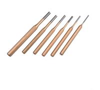 6-Piece High Hardness for CR-MN Steel Cylindrical Center Punch Set, Round Head Chisel for Metalworking, 3mm 4mm 5mm 6mm 7mm 8mm Sizes, HRC48-58 Hardness, Hand Tools for Workshop and DIY