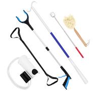 6 Piece Hip Replacement Recovery Kit for Elderly Patients and Knee and Back Surgery with Gripper, Sock Aid, Leg Lifter, Shoe Puller,