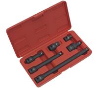 6 Piece Impact Adaptor & Extension Bar Set - 1/2" Sq Drive - Universal Joint