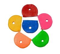6-Piece Key Cover Set - Flexible, Coloured Key Caps for Easy Identification - Key Identifier Tags for House, Door, Office, Mailbox Keys - Assorted Colours for Quick Key Organization and Access