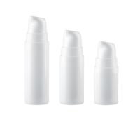 6 Piece Leak Proof Refillable Travel Containers Set White Pp | 5ml 10ml 15ml Sizes, Easy to Squeeze and Fill, Suitable for Outdoor Activities and Airport Use