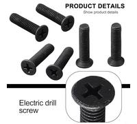 6-Piece Left-Hand Thread Fixing Screw Set for 1/2-inch and 3/8-inch UNF Drill Chuck Shank Adapters - M5 × 25 mm & M6 × 25 mm Metal Moun(M6X25MM)