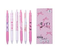 6-piece light up writing instrument set featuring sustainable pens with comfortable hold and floral decoration