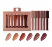 6 Piece Lipgloss Gift Set,Long Lasting Waterproof Easy to color Liquid Lip Glosses (Set A)