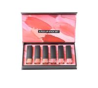 6-Piece Lipstick Gift Set - Matte Velvet Lipstick Kit - Long Lasting Smooth Lip Balm - Professional Makeup Lip Kit - Bold Color Velvet Finish Collection (#1)