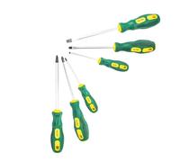 6-Piece Magnetic Screwdriver Set Heavy Duty Screwdriver Flat Cross Head Hand Repair Tool Kit Multi-Purpose Screwdriver for DIY, Home Repair, and Furniture Assembly