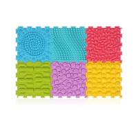 6 Piece Massage Puzzle Floor Mats Orthopedic Game Mat Multicolor Silicone Training Mat Textured Sensory Play Mat Tiles for Kids and Adult,Autistic Childrens Play Mats, Game Mat Set