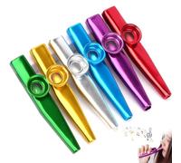 6-Piece Metal Kazoo Set, Kazoos Musical Instruments, Great Gift for Kids, Gift Bag Fillers, Perfect Companion for Ukulele, Violin, Guitar, and Piano Keyboard.