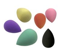 6-Piece Mini Beauty Blender Set - Latex-Free Makeup Sponges for Foundation & Eye Application (Assorted Colors)