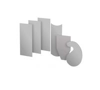 6 Piece Multi-Shaped Card Scraper Woodworking Set, 3 Rectangle 1 Beveled 1 Curved and 1 Gooseneck Wood Scraper