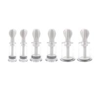 6-Piece Nipple & Clitoral Suction Set for Women, White Adjustable Suction Cups for Enhanced Sensation, Erotic Stimulator Toy for Solo or Couple Play