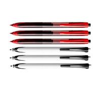 6-Piece Noiseless Gel Pens with Smudge-Proof for Notes Meetings Study Noisefree Rollerballs Chinese Trendy Design