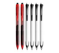 6-Piece Noiseless Gel Pens with Smudge-Proof for Notes Meetings Study Silents Clicks Pen Office Supplies Bulk Set