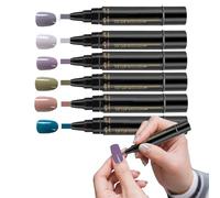 6 Piece Pens - Quick Dry Long Lasting Nail Varnish Painting Brush Set for Manicure Pedicure Creative Graffiti Design Ideal for Beginners Women Home Use and Professional Beauty Salon Work