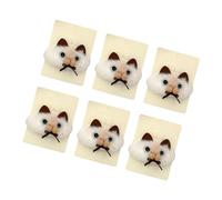 6 Piece Portable Plush Hairpin with Animal Shape Easy Carry Fixes Loose Hair Women Plush Siamese Puss Seal Clip for Soft Comfortable Accessory