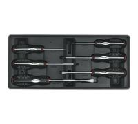 6 Piece PREMIUM Screwdriver Set with Modular Tool Tray - Tool Storage Organizer