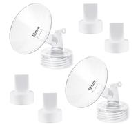 6 Piece Pump Part Set, 2pcs 18mm Flange and 4pcs Duckbill Valve Compatible with Spectra S1 S2 S9 Plus Synergy Gold Breast Pump, for Spectra Accessories Replacement