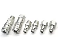 6 Piece Quick Release Euro Compressed Air Line Coupler Connector Fittings 3/8" BSP