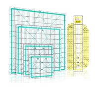 6 Piece Quilting Ruler Square Acrylic Quilting Ruler Fabric Cutting Ruler Clear Mark Acrylic Ruler and Ironing Ruler