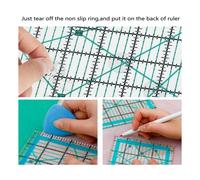 6 Piece Quilting Ruler Square Acrylic Quilting Ruler Fabric Cutting Ruler Clear Mark Acrylic Ruler and Ironing Ruler