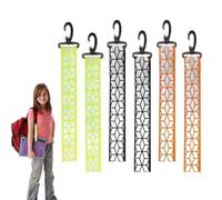 6-Piece Reflective Keychain Pendant - 2.5x15cm Nylon Safety Charm | High Visibility Backpack School Bag Dog Tag For Night Running Cycling Walking Stroller Wheelchair