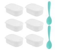 6-Piece Refrigerator Crisper, 2-Piece Scoops, Food Storage Containers with Lids, Mini Freezer Containers, Small Storage Containers, Meal Prep Boxes, Food Freezer Boxes