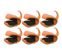 6-Piece Rod Clips Non-Slip Portable Reusable Rod Holder Lightweight Strong Grip Material | Fly Pole Clips For Lakes Rivers Streams Shallow Jigging Trolling Casting Freshw