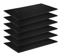 6-Piece Rubber Mat Set for Bar Cocktail Restaurant Barbershop & Lounge - Non-Slip Durable Easy to Clean - Perfect for Barbers Bartenders & Chefs