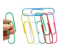 6-Piece Rustproof 4-Inch Jumbo Paper Clips - Metal Holder for Files, Documents, Work & School Organization, Home & Office Supplies (Multicolored)