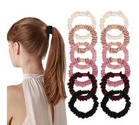 6 piece satin hair band cute accessories soft elastic suitable for ponytail curly no damage high design tie head tightly solid color simple style commuting daily scenes versatile qualit
