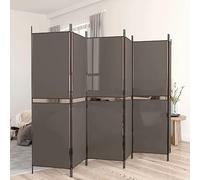 6-Piece Screen Anthracite Fabric Room Divider 300 x 180 cm Foldable Freestanding Privacy Screen Divider for Living Room Bedroom Office Garden with Folding Design