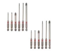 6-Piece Screwdriver Bit Set, Magnetic Hex Shank Pagoda Hex Key Bits, Universal 1.5-6mm Multi Size Nut Driver Set for Electric Drill Wrench, Stepped Hex Bit Set for Repair DIY Woodworking (2set)
