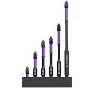 6 Piece Screwdriver Bit Set, Magnetic Screwdriver Bit Set, Strong Torque Non-Slip Screwdriver Bit Set with Base Door Magnetic Screwdriver Bit for DIY