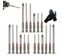 6-Piece Screwdriver Bit Sets, High-Magnetic Pagoda Hex Screwdriver Bit Set, Magnetic 1/4" Hex Shank Power Bits 1.5-6mm for Electric Drill Impact Wrench, S2 Steel Multi Size Nut Driver (18Piece)