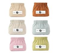 6-Piece Self-Closing Magnetic Corduroy Storage Pouches, Mini Portable Organizer Bags for Cosmetics, Hair Ties, Lipstick, Travel Accessories