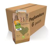6-piece set - 3kg hay pellet with 10% alfalfa - Natural and rich in fiber feed for rabbits and rodents, additional nutrition with calcium and protein