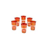 6-Piece Set 6x Decorative Home Accessory Gold Glass Teegläser 5cm
