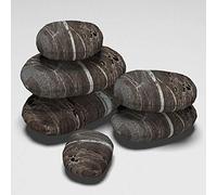 6-Piece Set Big Giant Cobblestone Cushion Cover Rock Life Pillow Pet Floor Mat Decoration Embrace Pillowcase Concealed Zipper Removable and Washable (Jupiter Stone, 6 Pice Set Different Sizes)