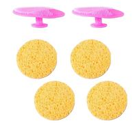 6-Piece Set Facial Cleansing Brush Silicone Face Massager Brush Face Scrub Pads A Simple Shower Accessory Set With Reusable Makeup Removers